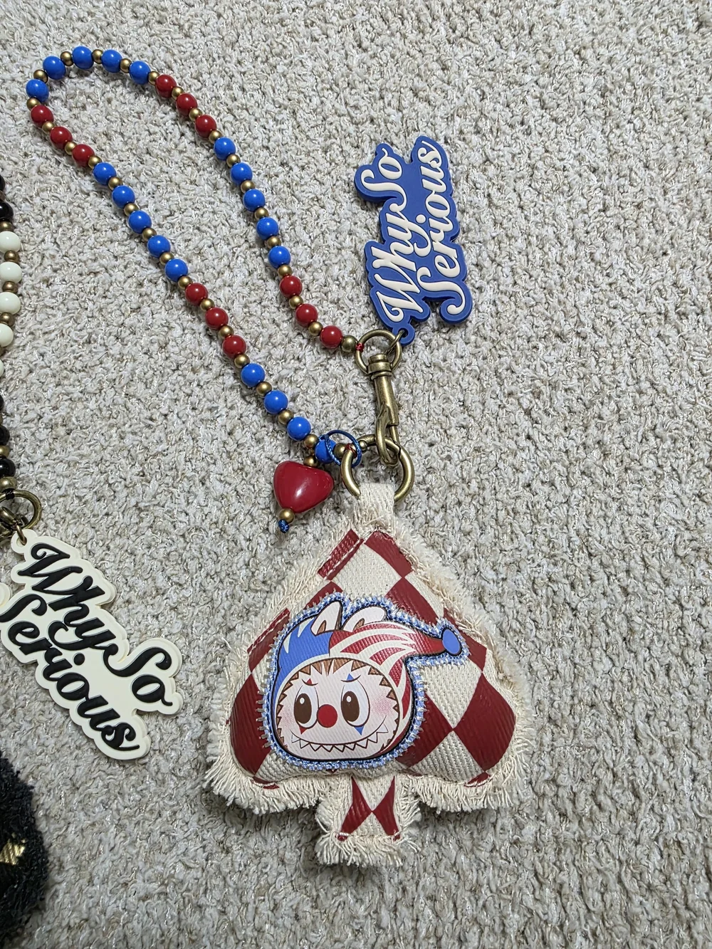 Bundle Why So Serious Beaded Keychain